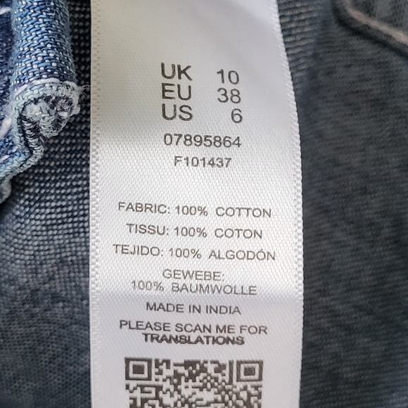 Asos medium wash button down women's denim shirt Size 6 - Picture 12 of 12